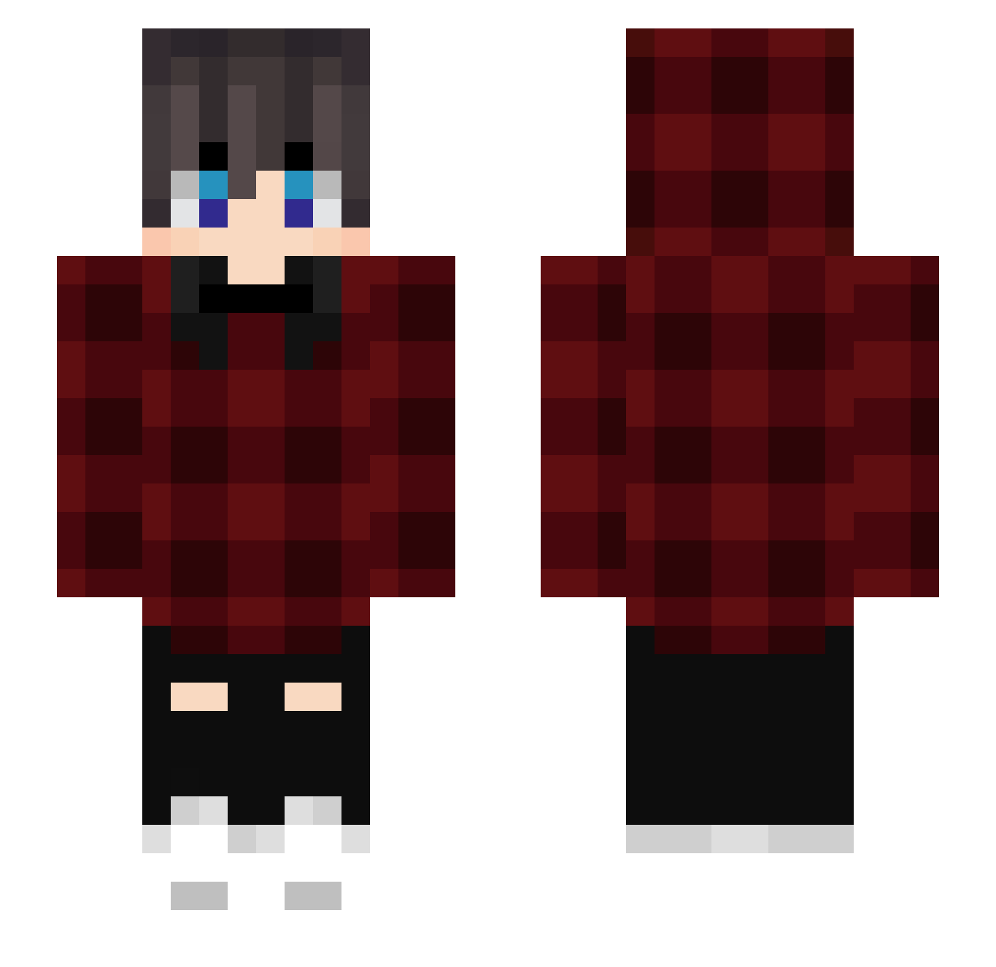 TomTom0406 Minecraft skin, front and back view