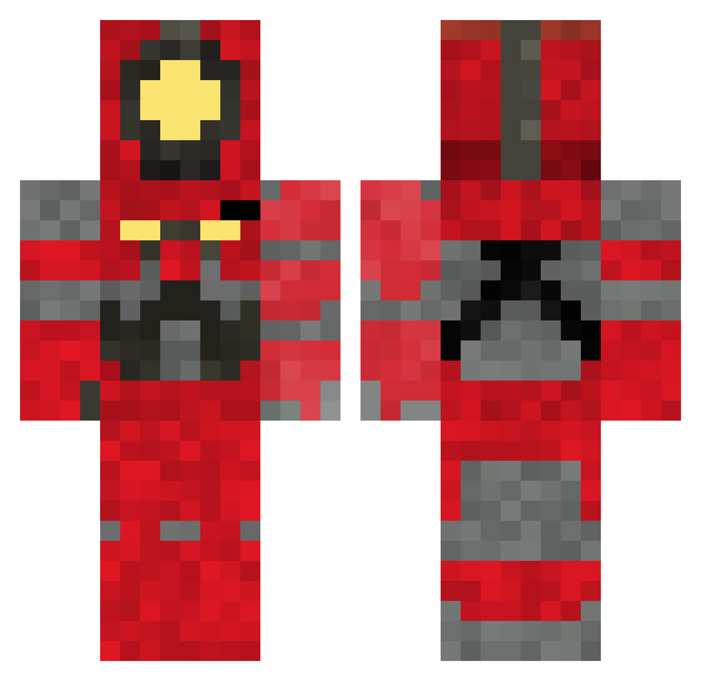 Ameen1264 Minecraft skin, front and back view