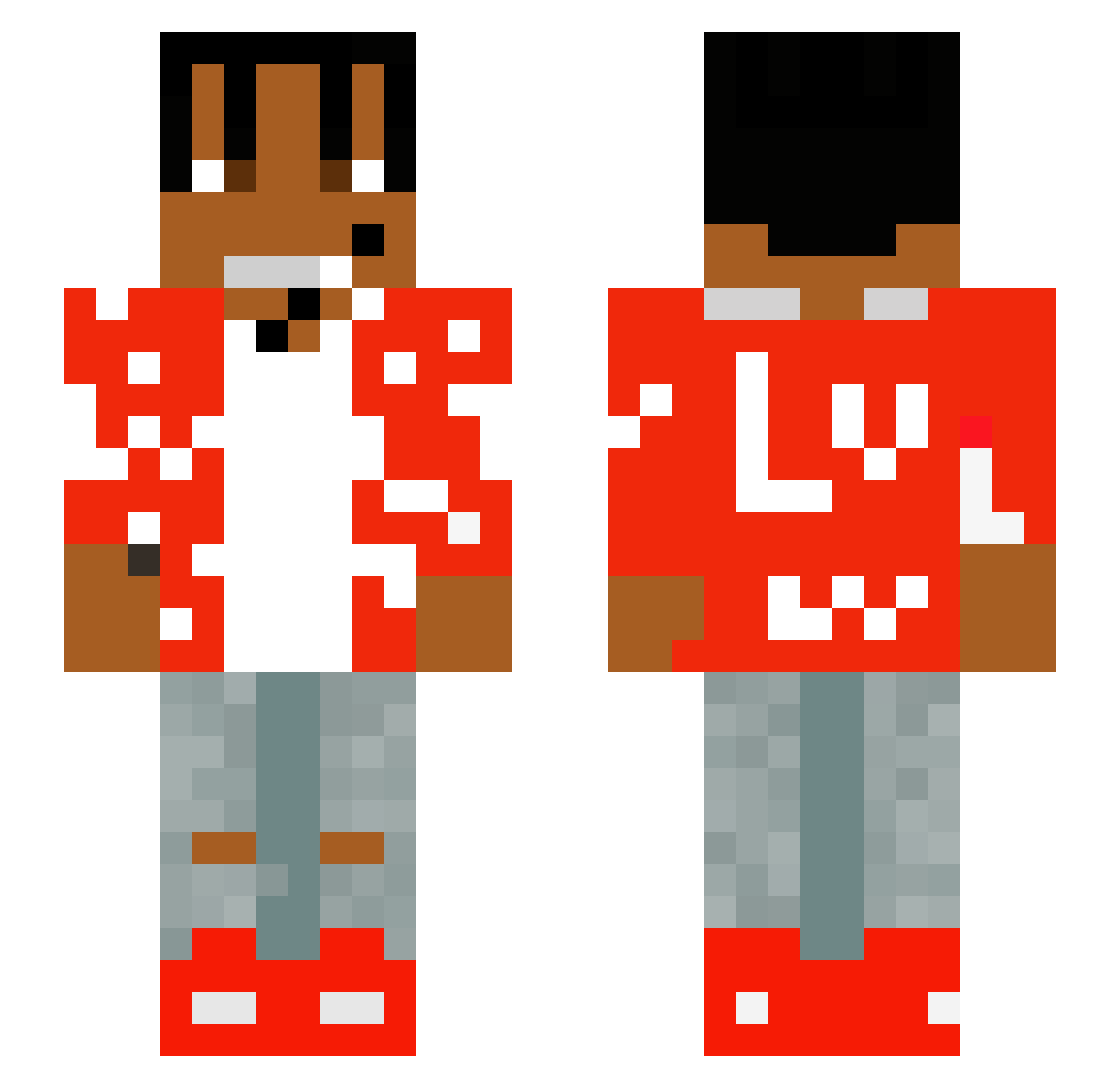 black_onyx05 Minecraft skin, front and back view