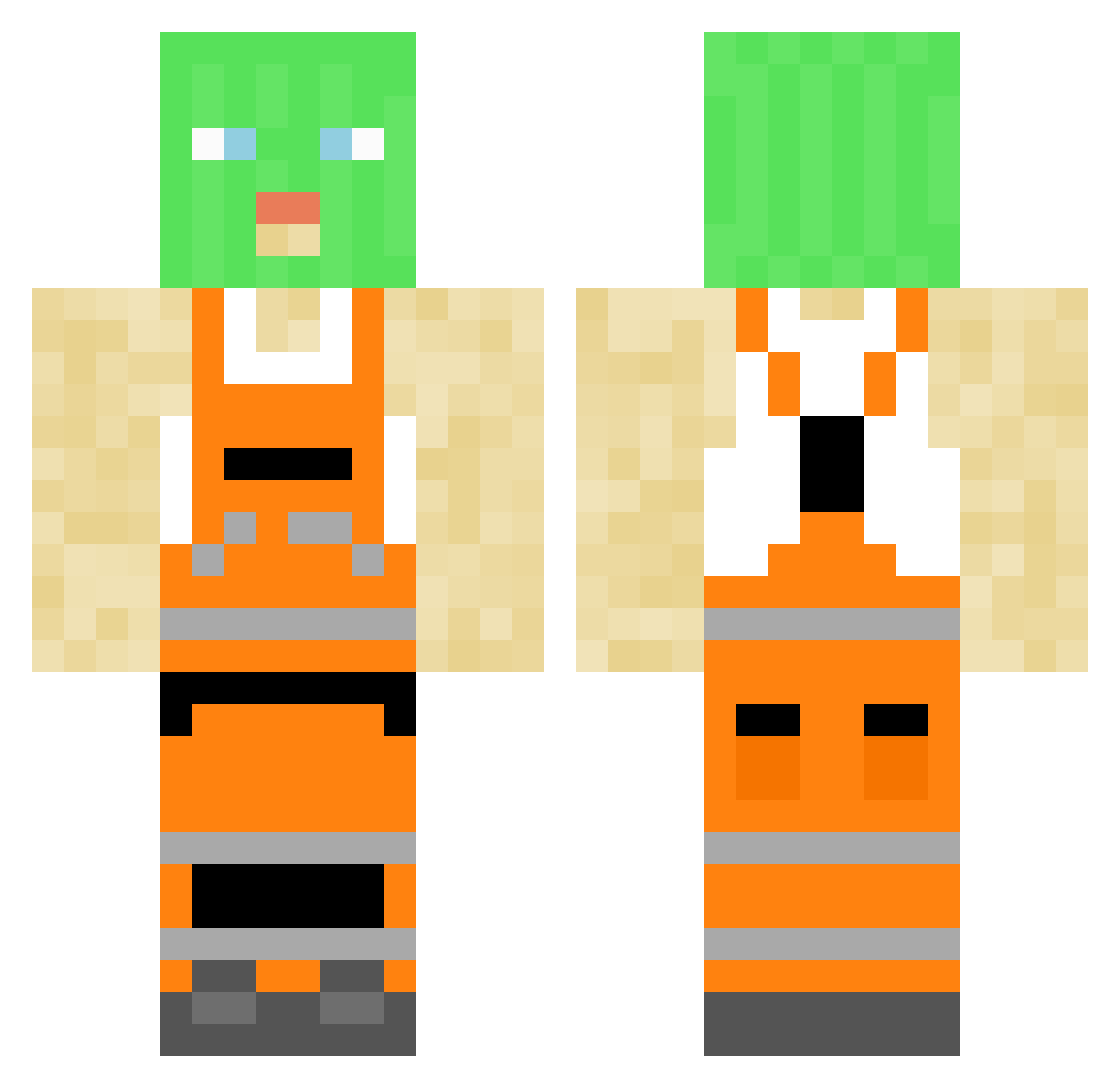 DiabetesGamer99 Minecraft skin, front and back view