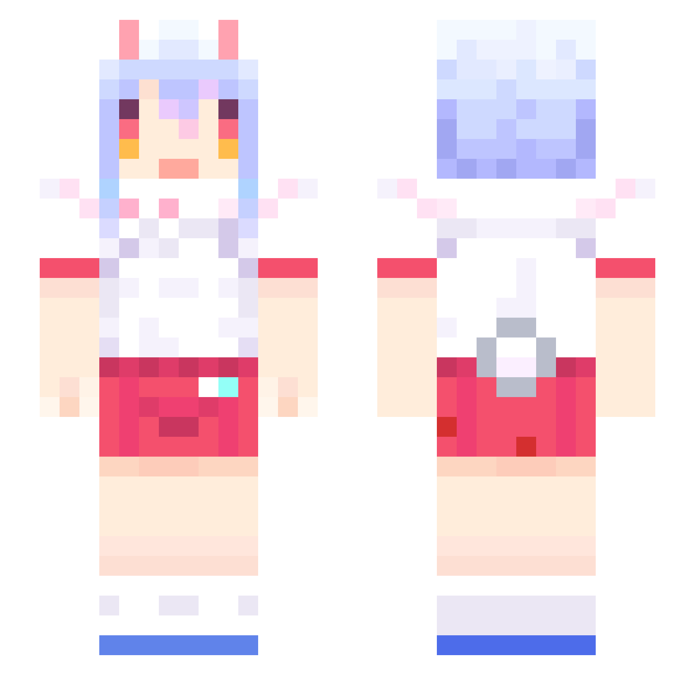 oez660oez Minecraft skin, front and back view