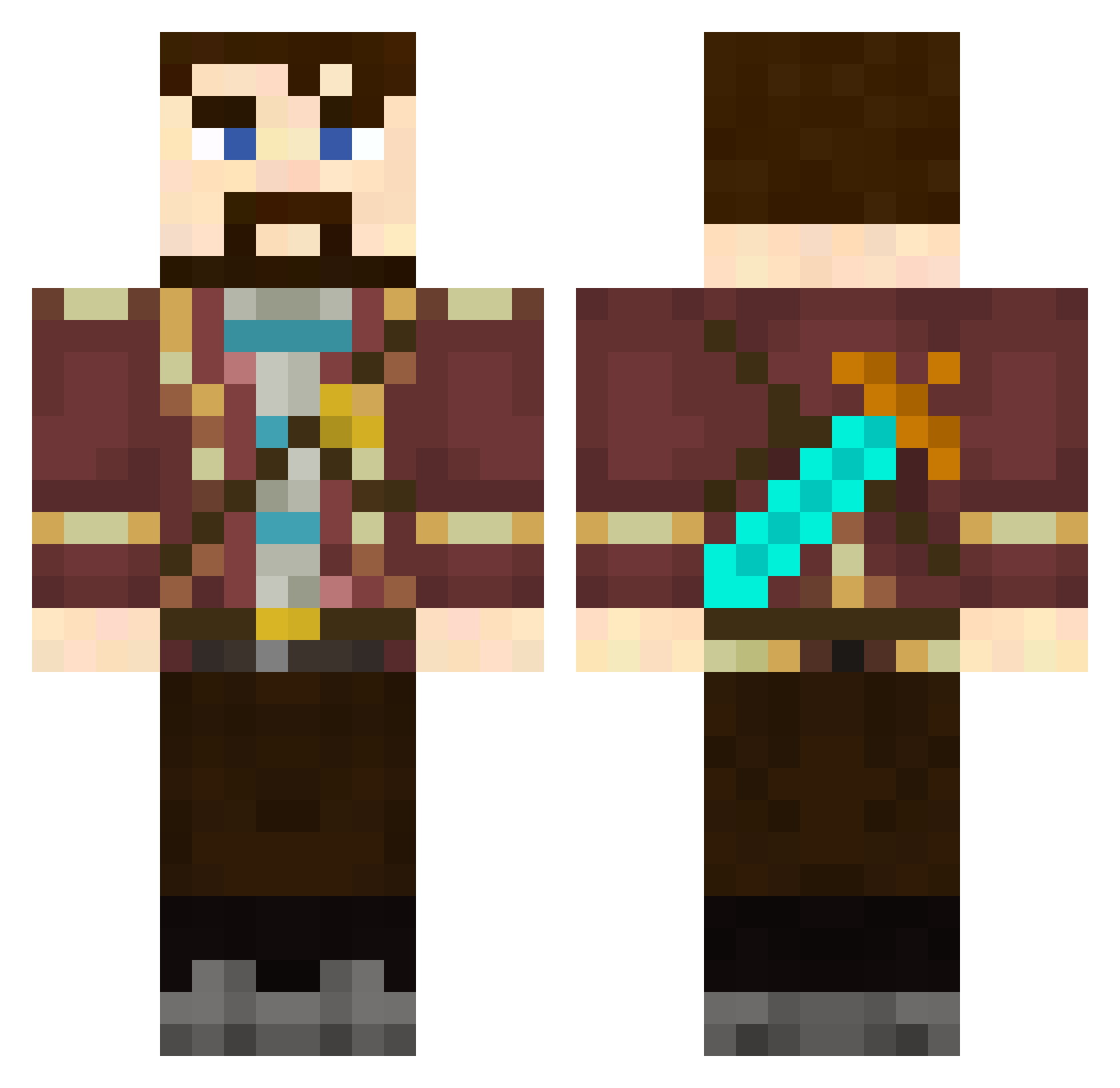 itzpepecz Minecraft skin, front and back view