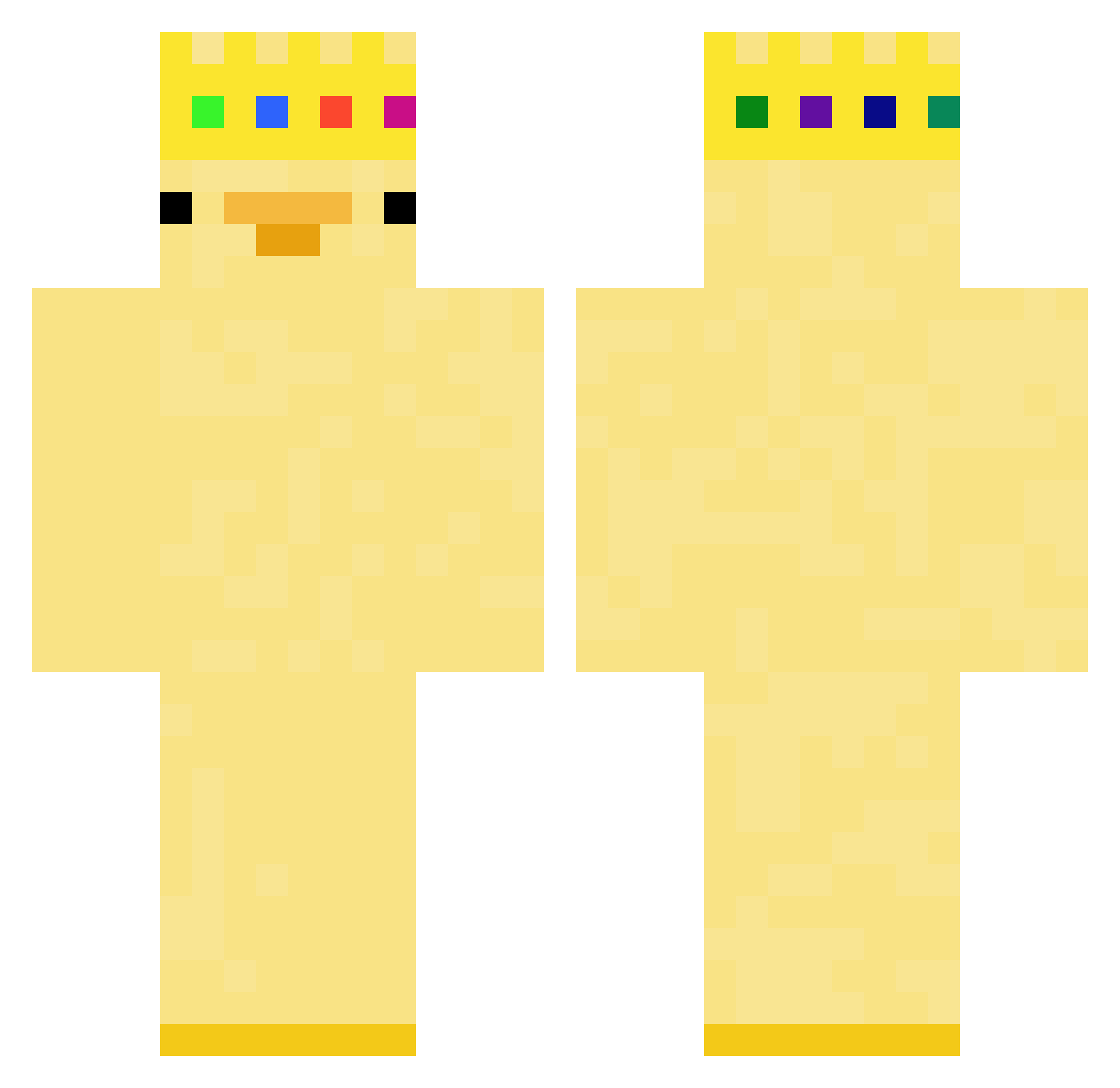 soupysavvy Minecraft skin, front and back view