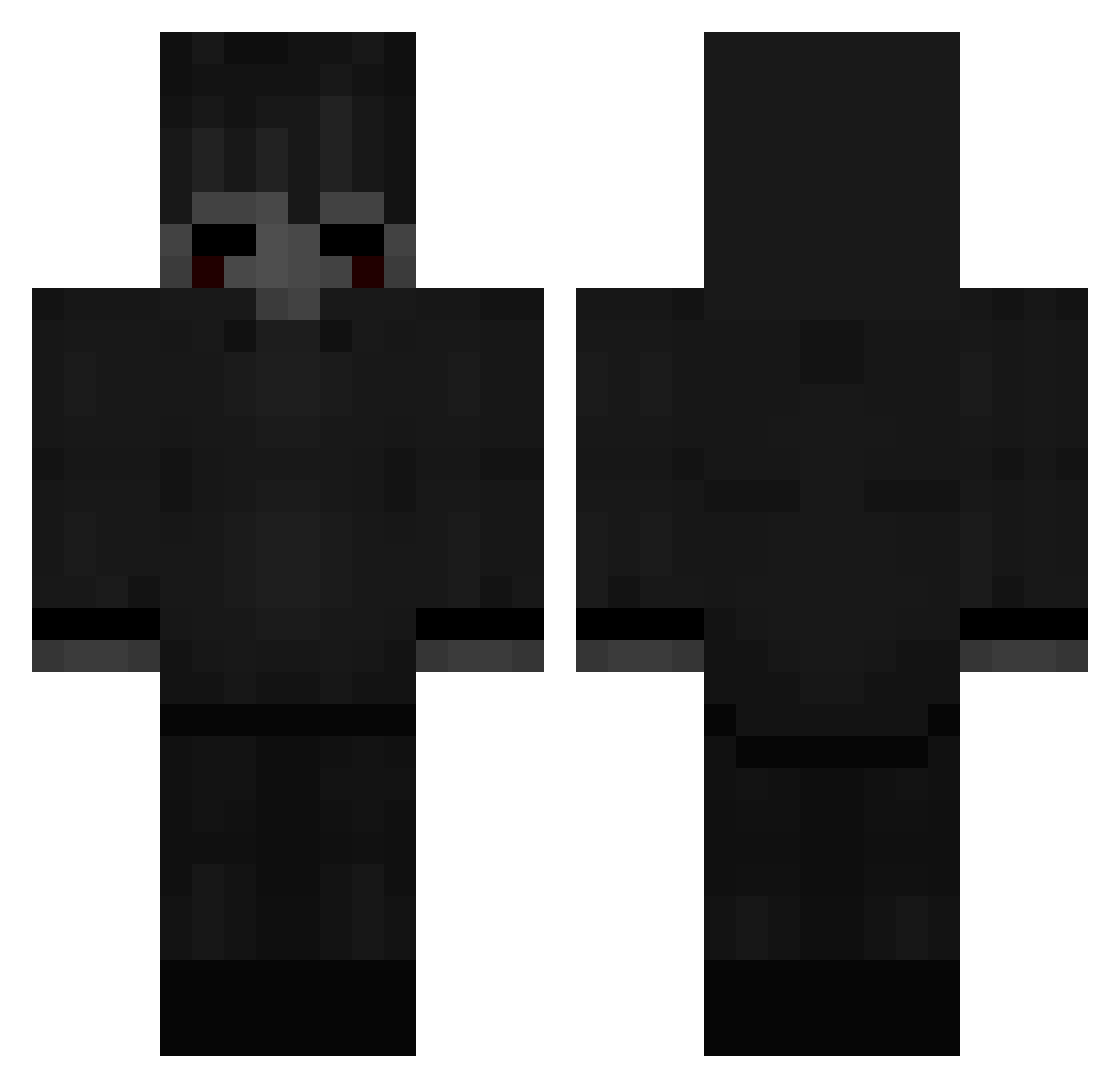 Perceptionn Minecraft skin, front and back view