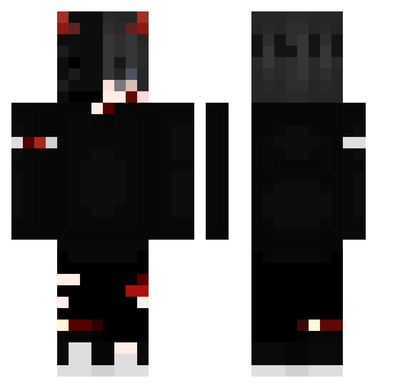 RoyalDevilKiri Minecraft skin, front and back view