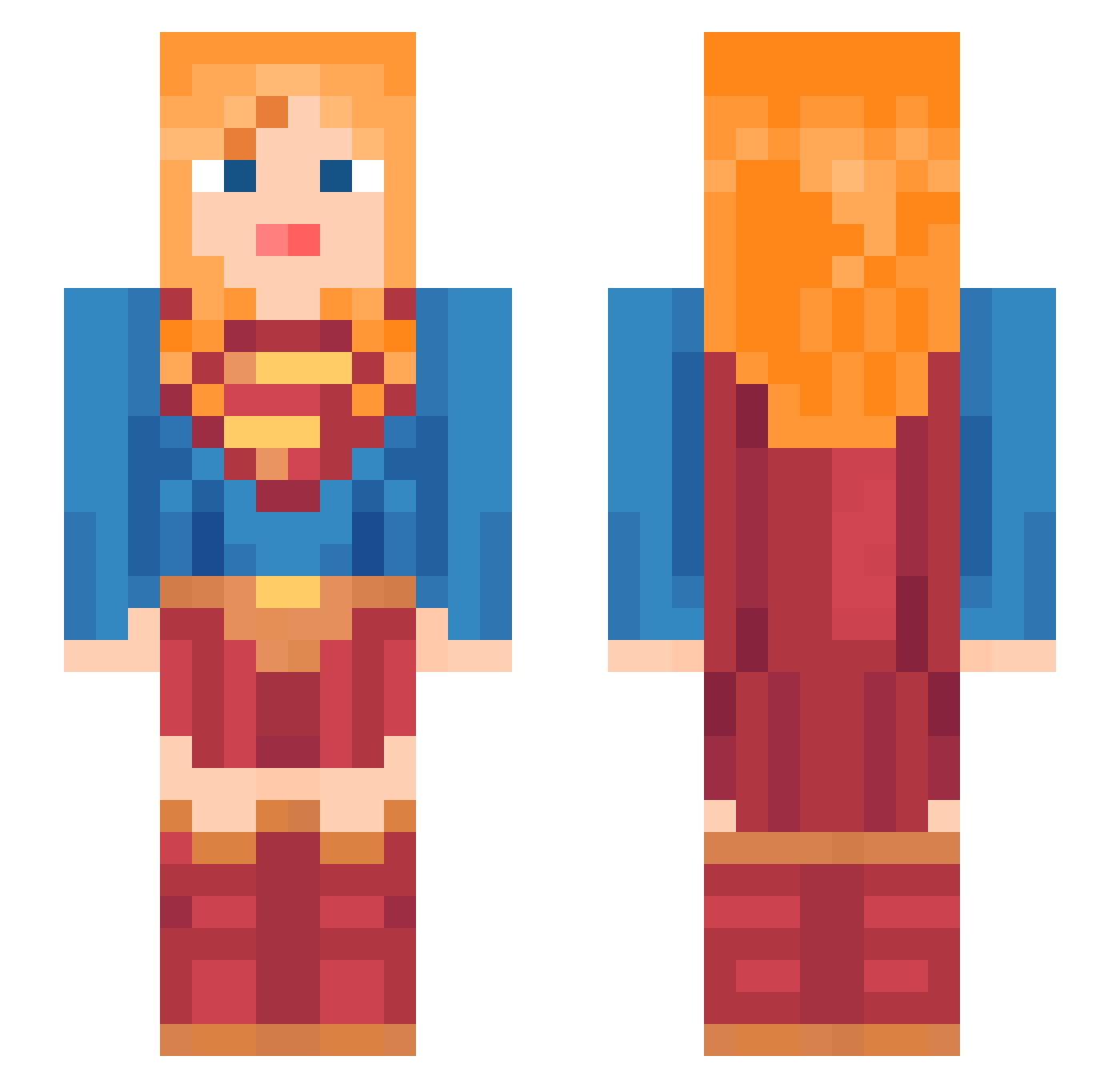 _angel_rose_ Minecraft skin, front and back view