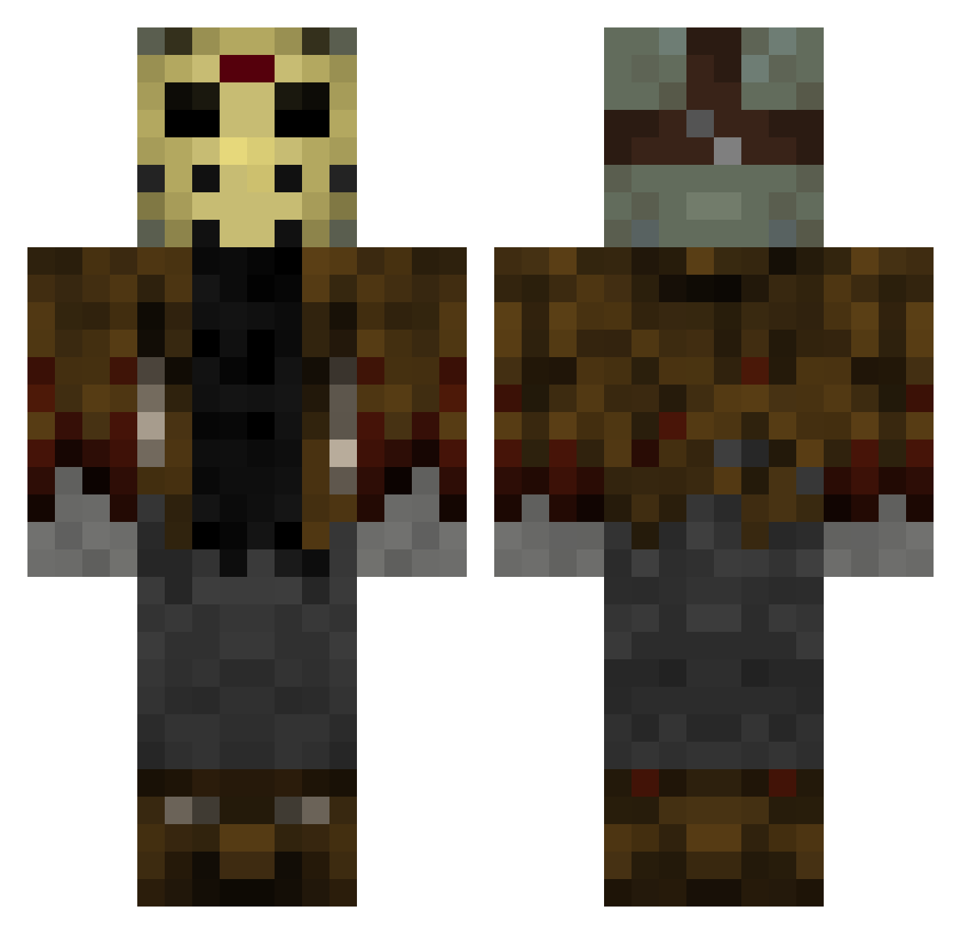 ILovePirata Minecraft skin, front and back view