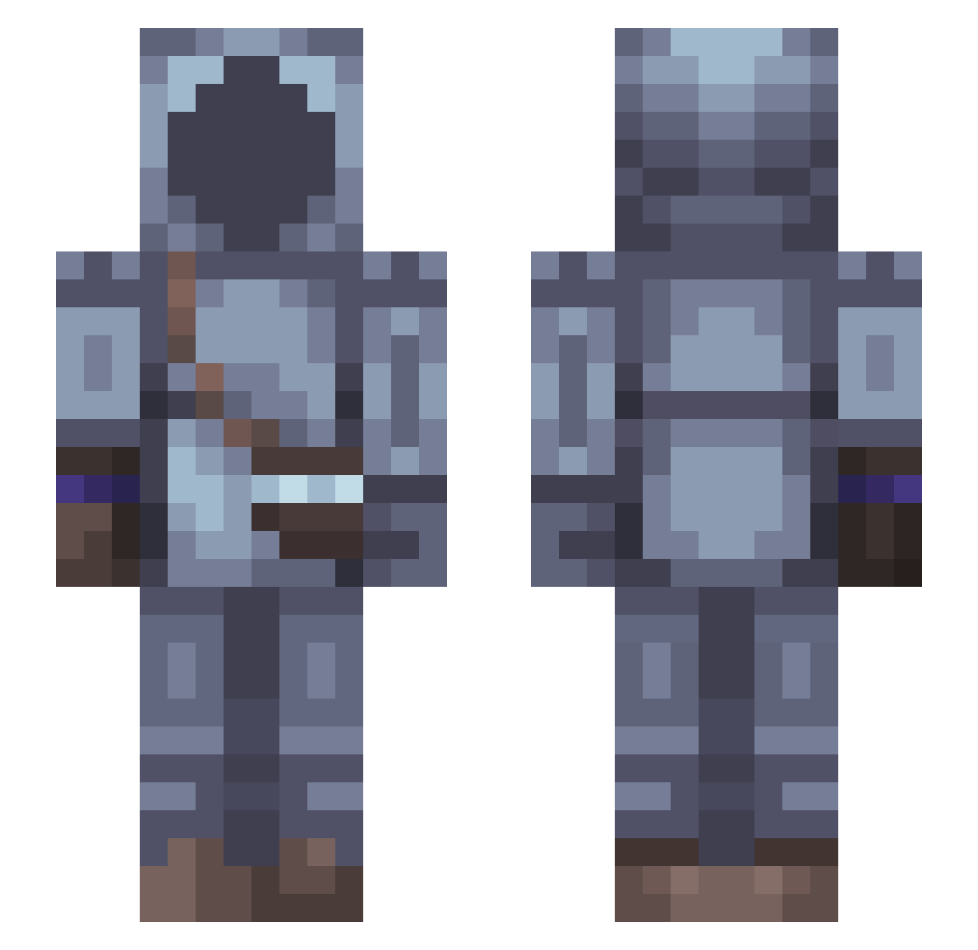 Wafla4625 Minecraft skin, front and back view