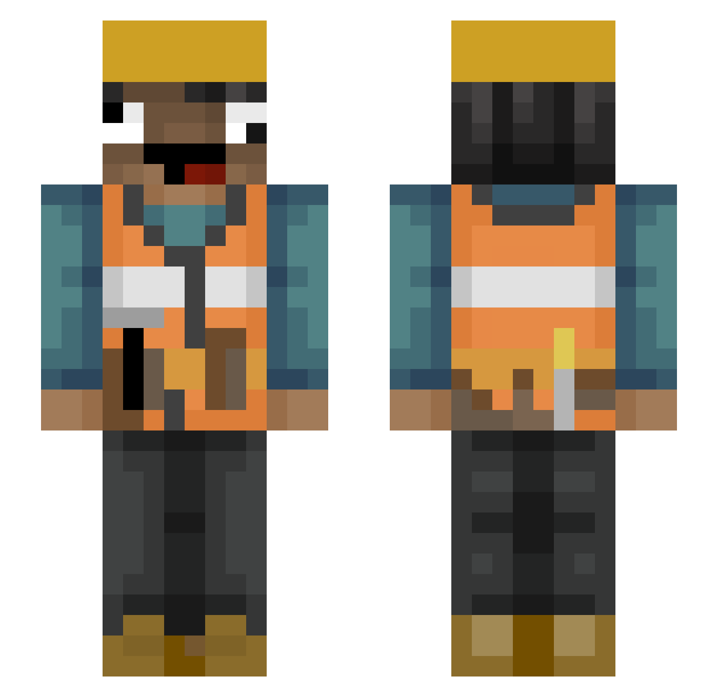 nosaboM_ Minecraft skin, front and back view