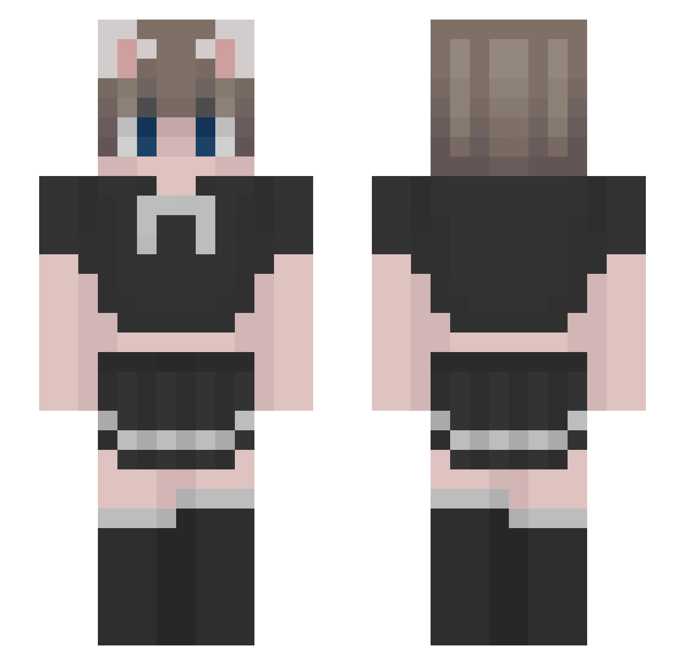 Yuff_101 Minecraft skin, front and back view
