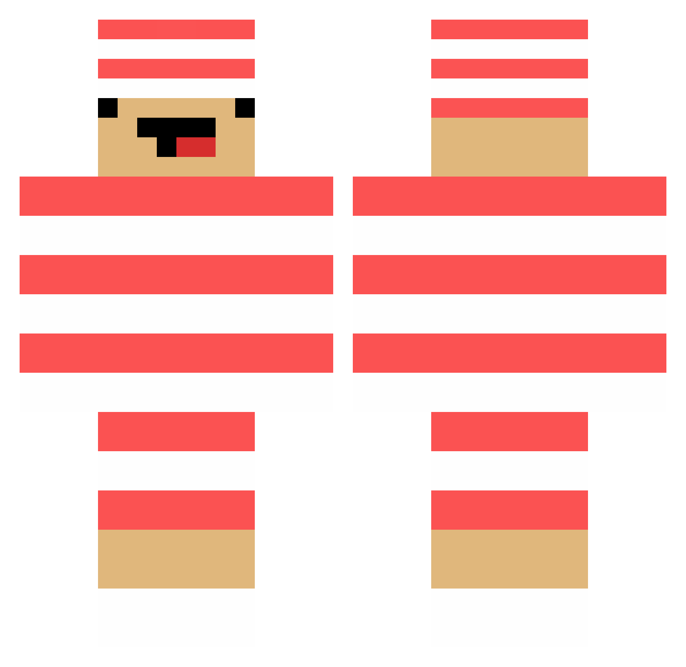 Dota2Fan Minecraft skin, front and back view