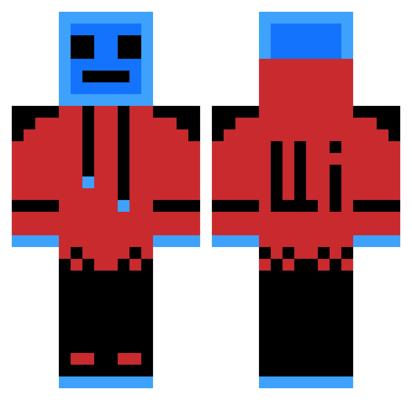 uliizzy Minecraft skin, front and back view