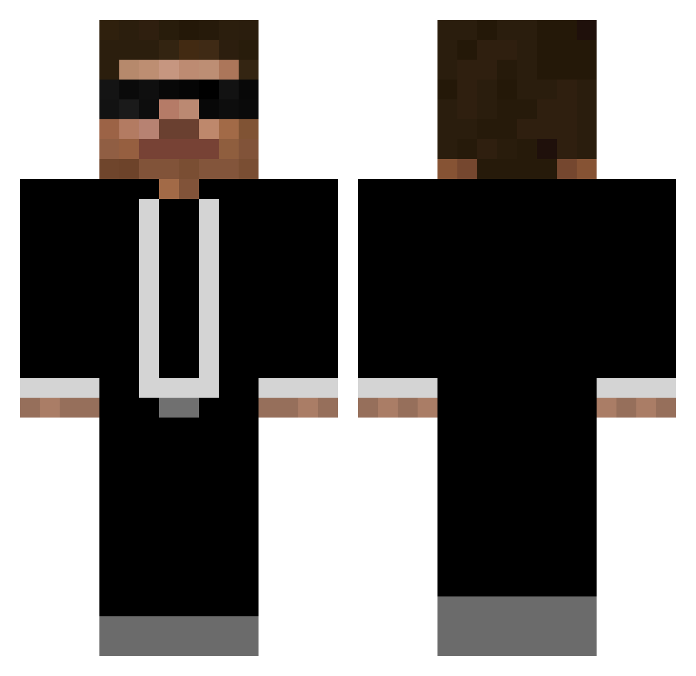 yuskovich Minecraft skin, front and back view