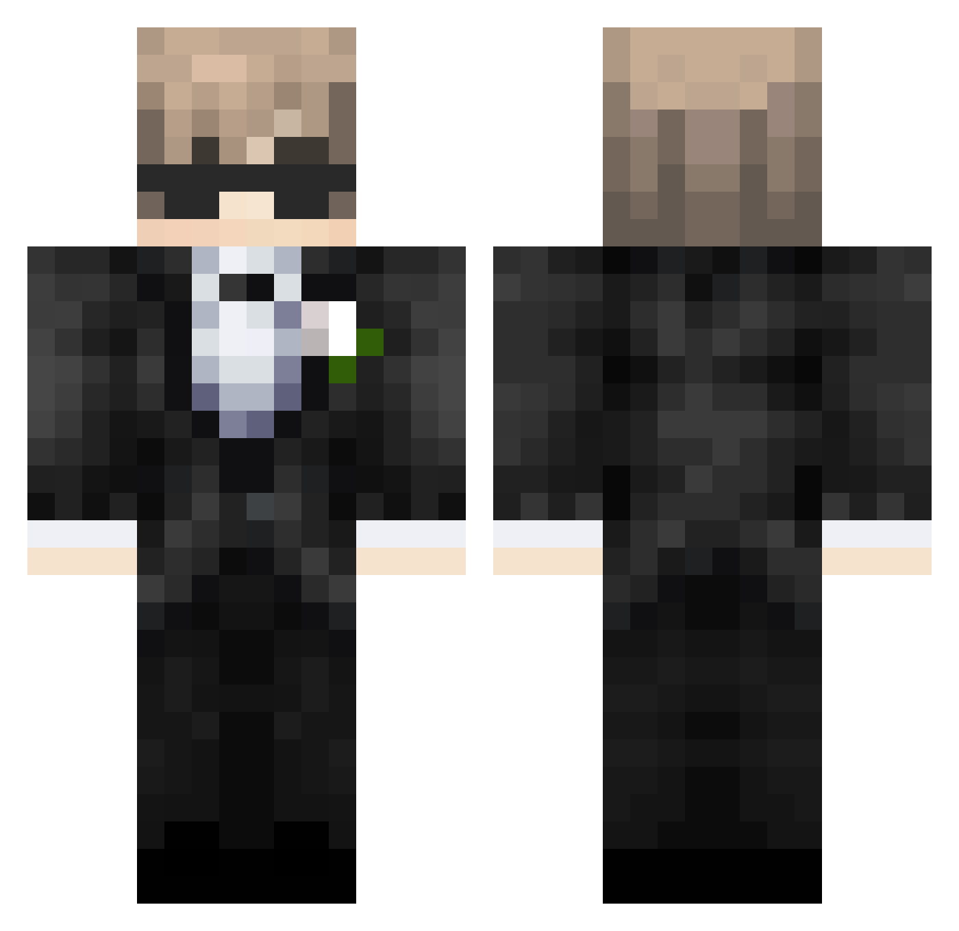 Ninja_Galletas Minecraft skin, front and back view