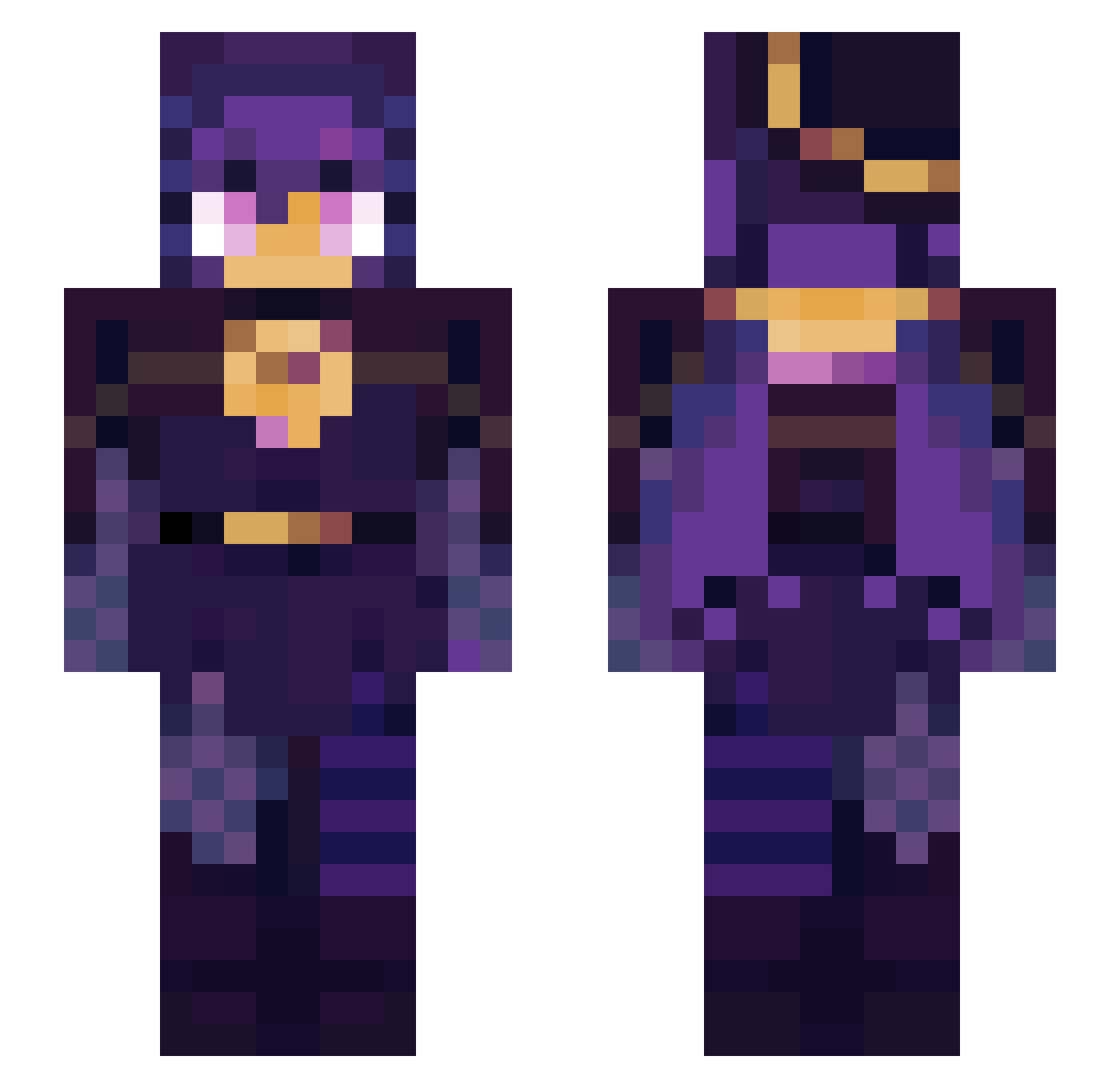 virixroza Minecraft skin, front and back view