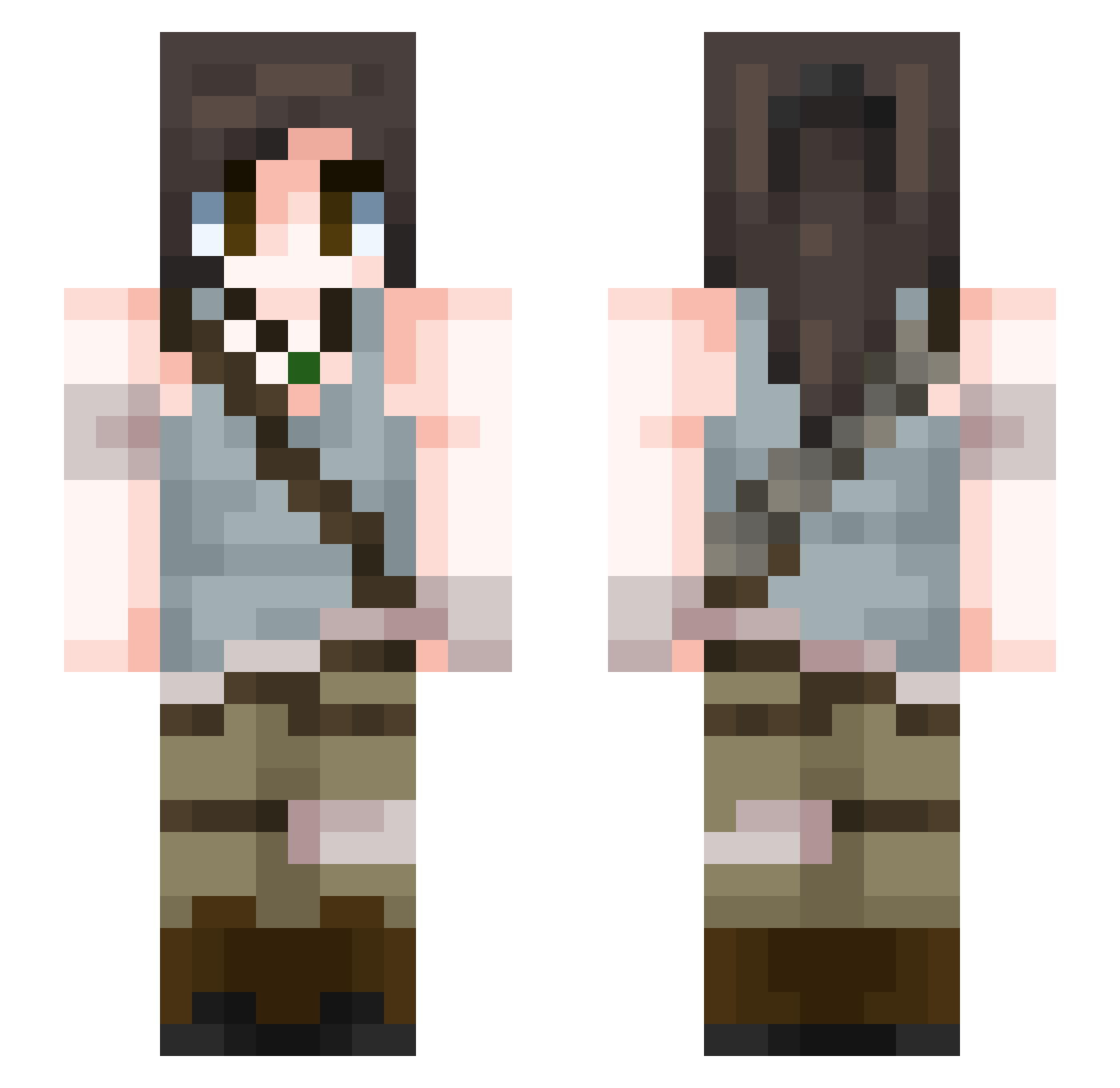 T0STERproo Minecraft skin, front and back view