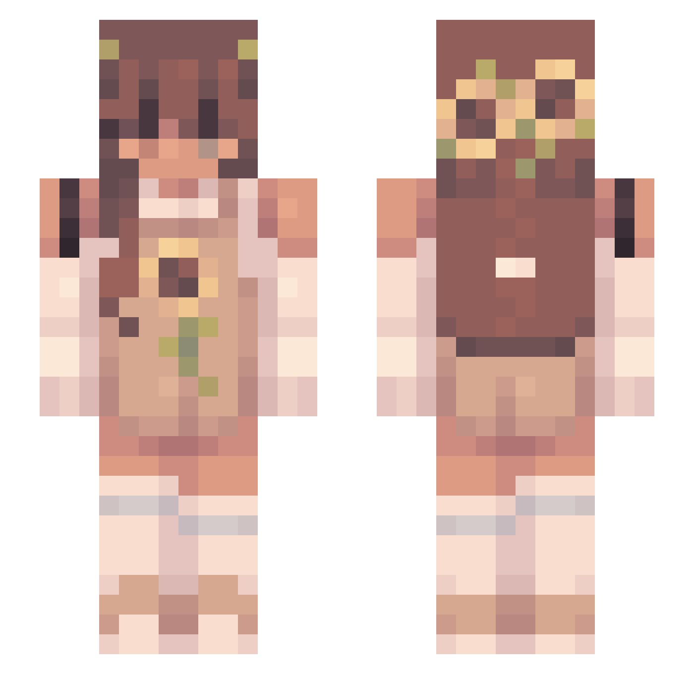 DaSydicorn Minecraft skin, front and back view