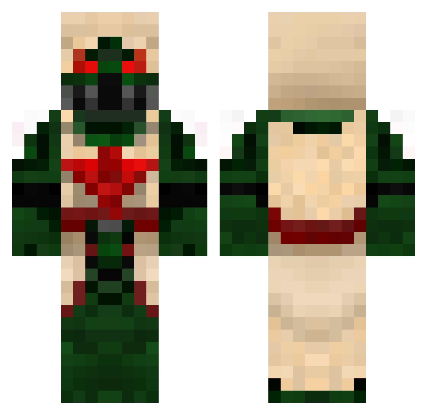 WifeDivorcer Minecraft skin, front and back view