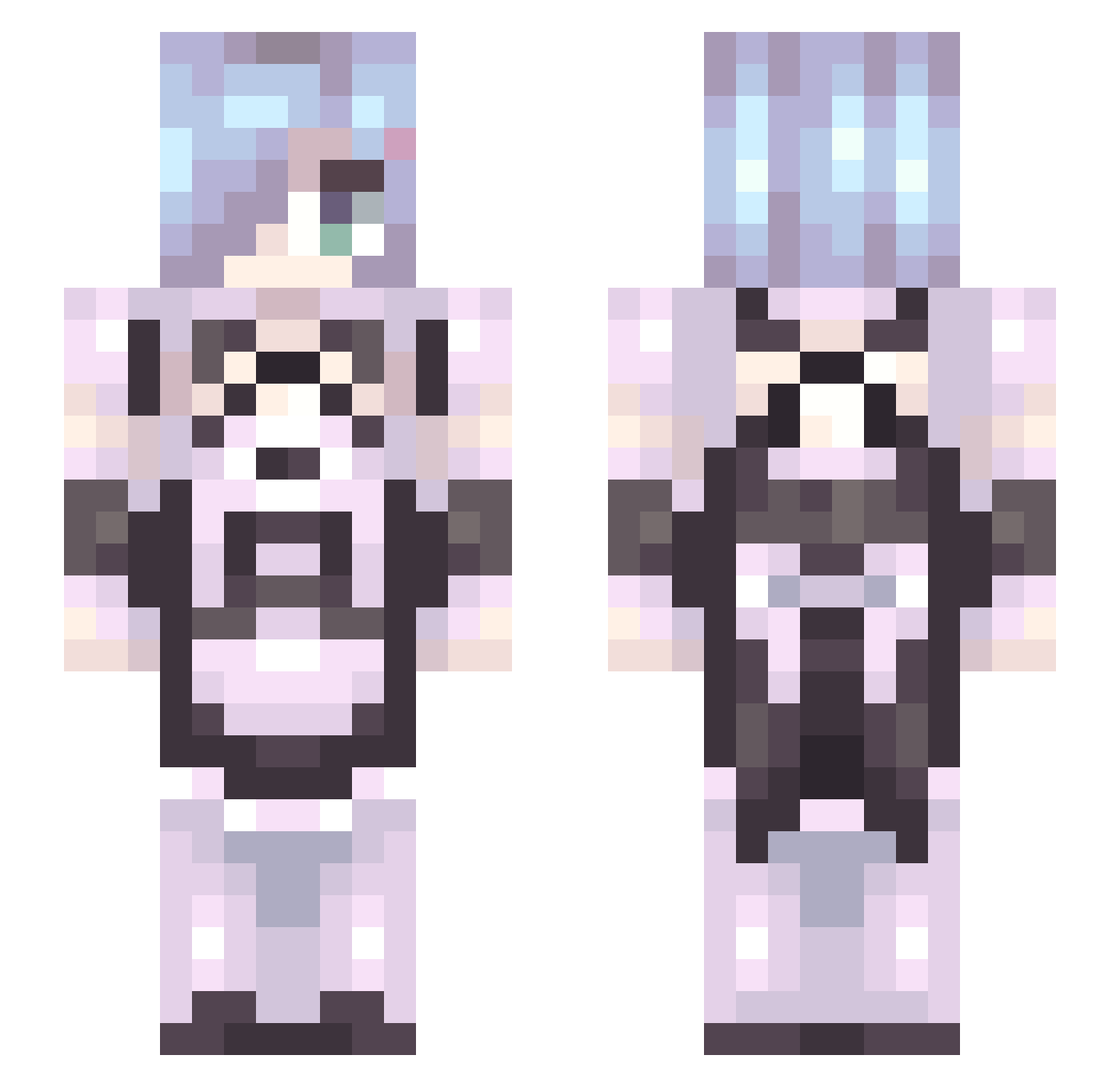 ggHiro Minecraft skin, front and back view
