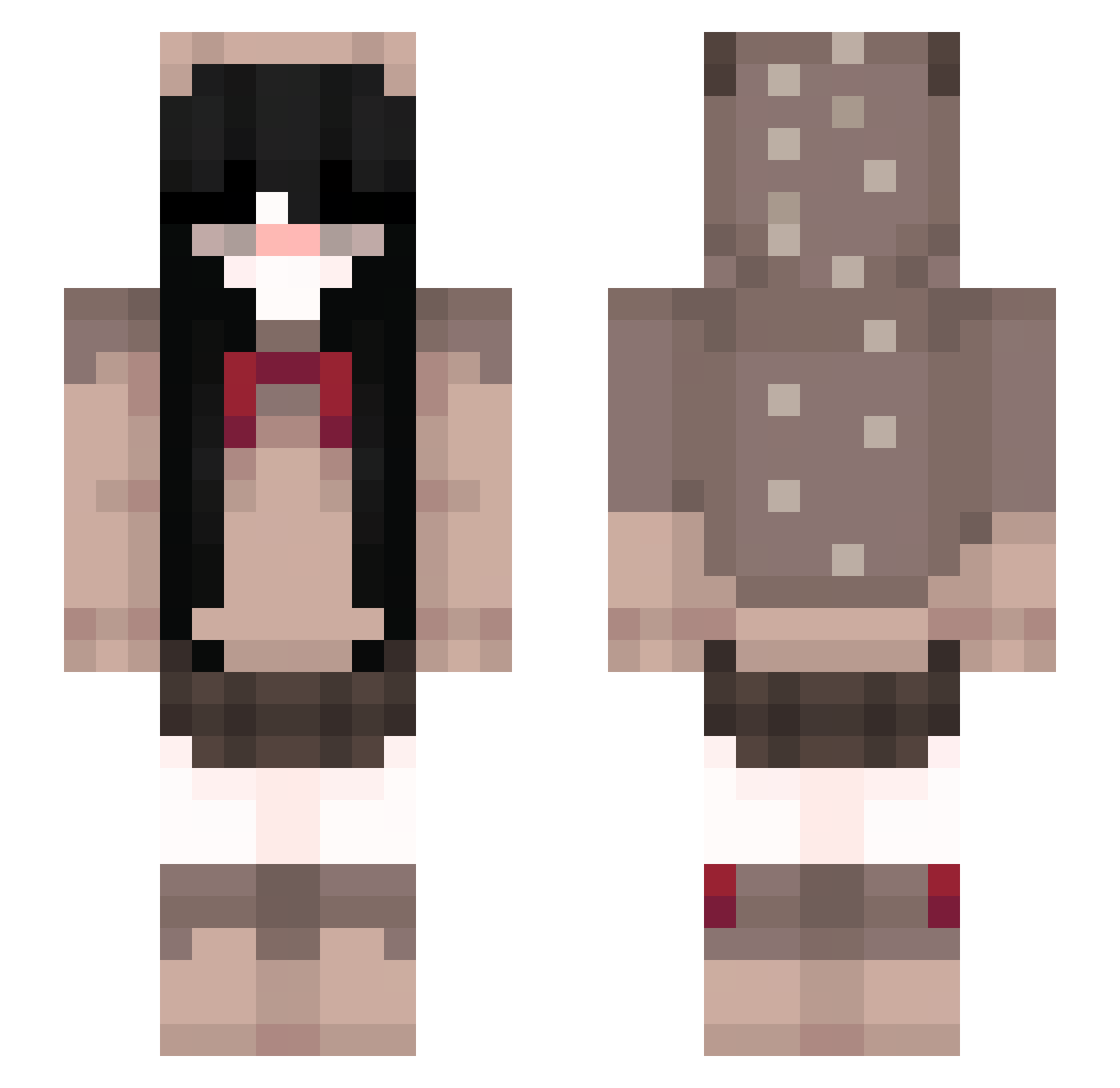 illegal105 Minecraft skin, front and back view