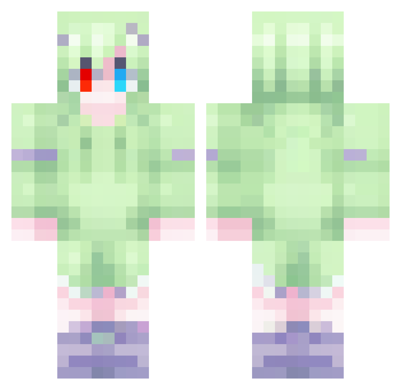 TNmod_crafting Minecraft skin, front and back view