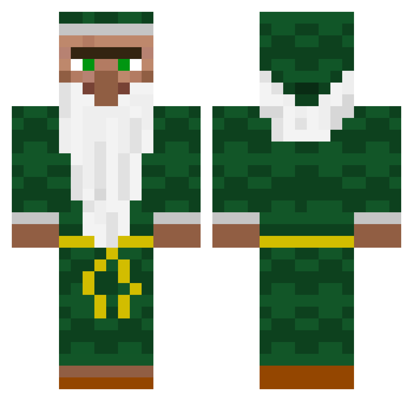 oQQhavelinho Minecraft skin, front and back view