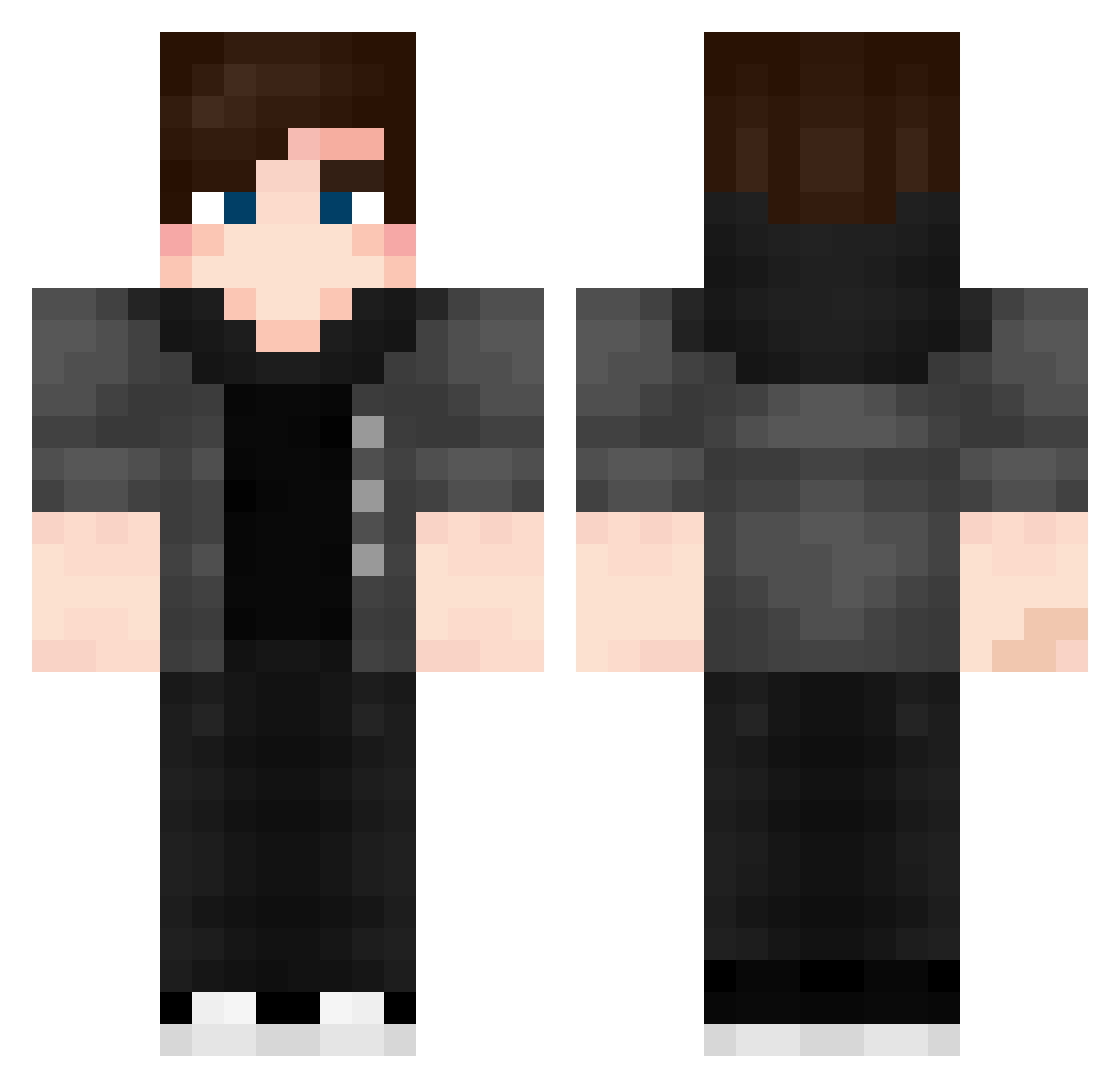 ThirtyPercent Minecraft skin, front and back view