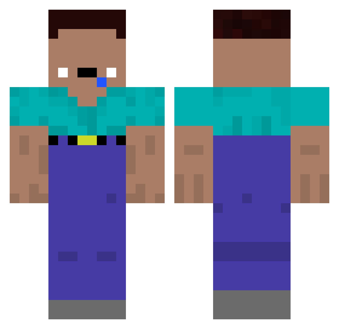 Woke_Boomer Minecraft skin, front and back view