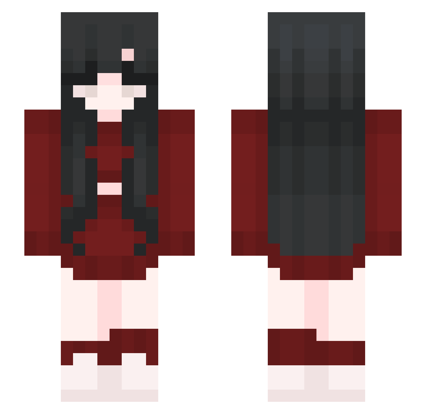zuziaoo Minecraft skin, front and back view
