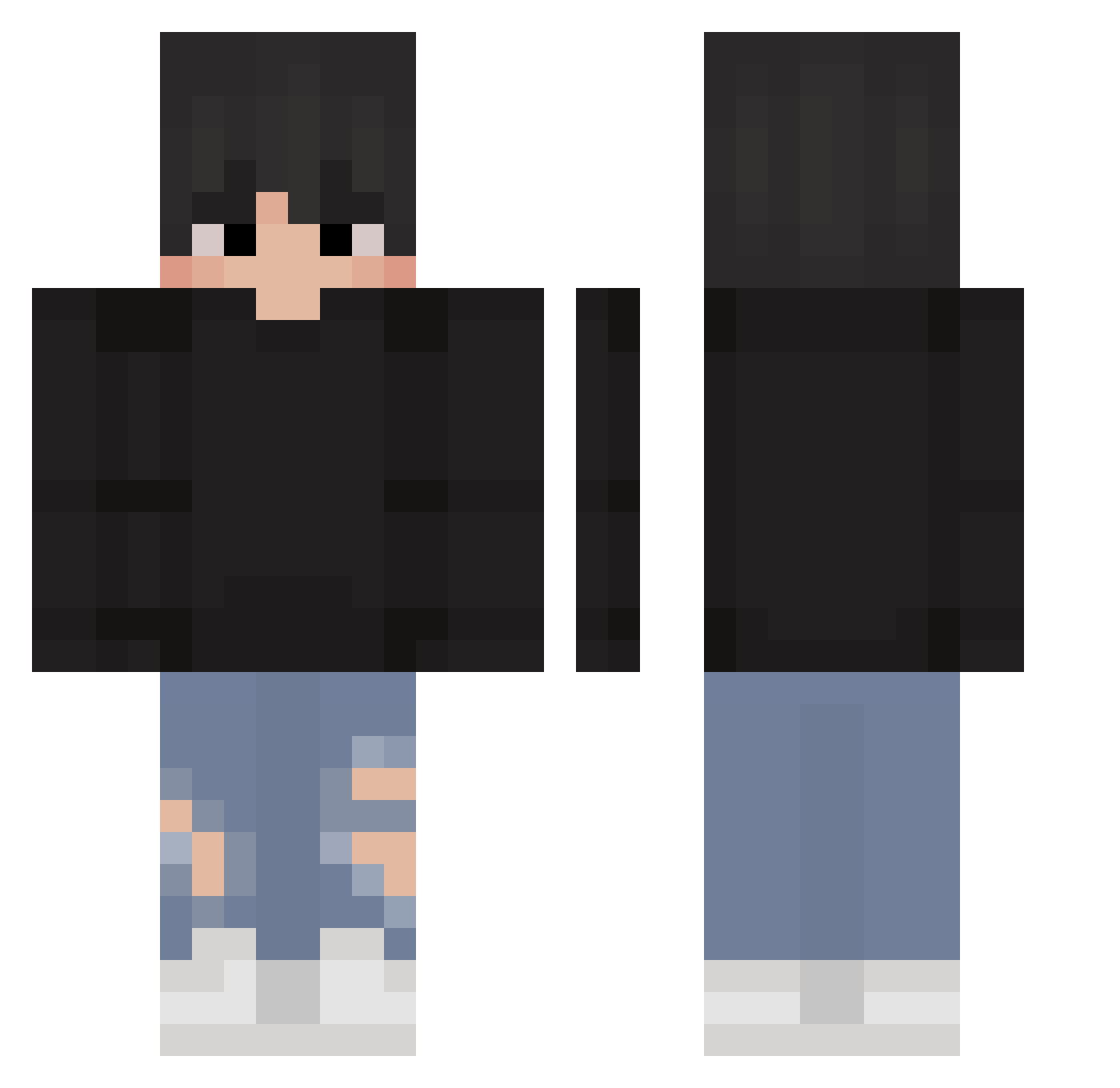 RaizeyxD_ Minecraft skin, front and back view