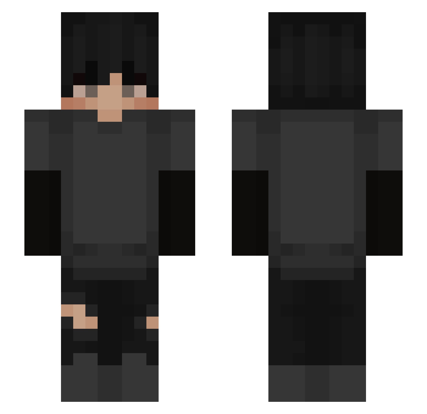 sparkybtwjr Minecraft skin, front and back view