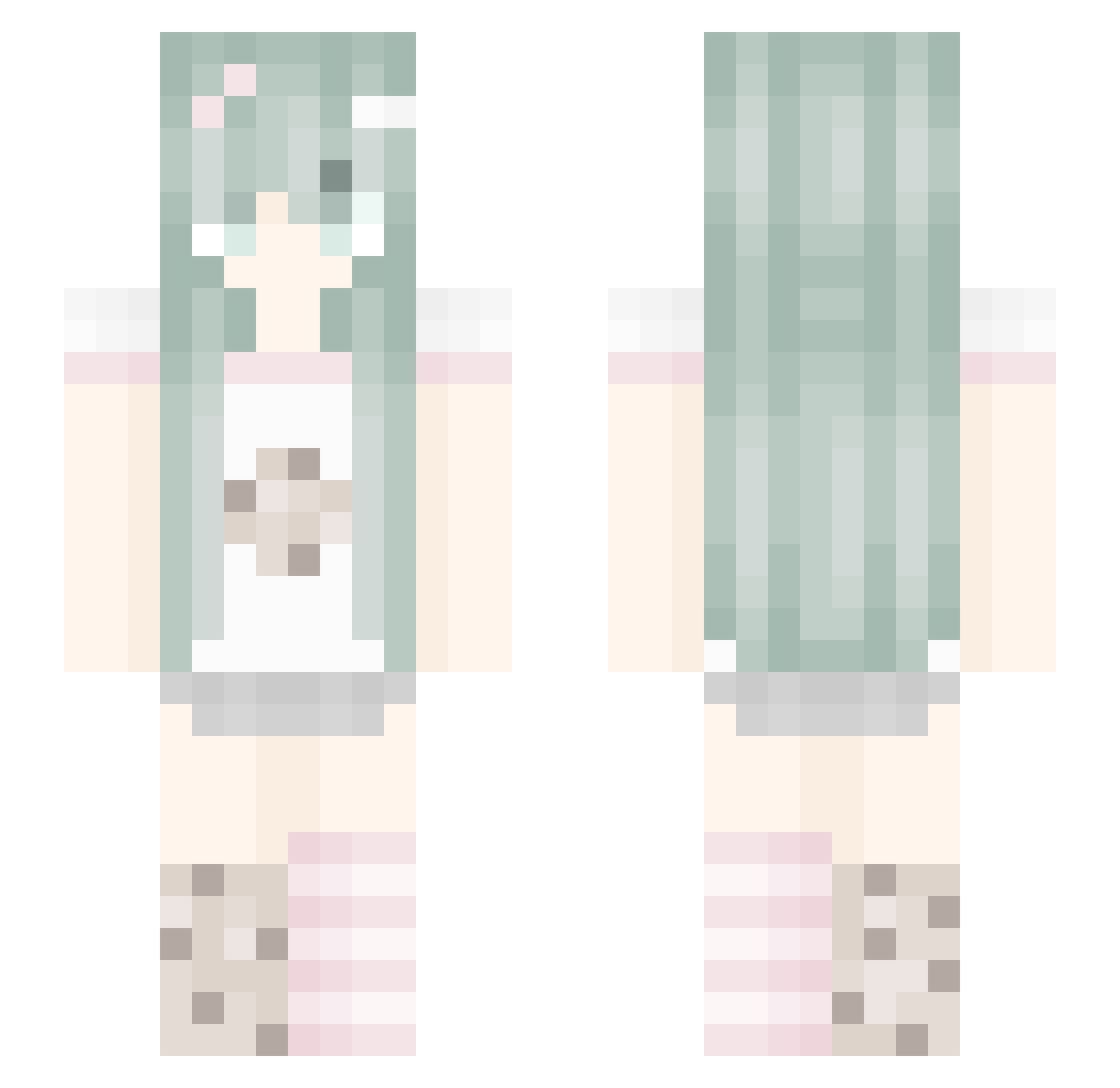 c1airo Minecraft skin, front and back view