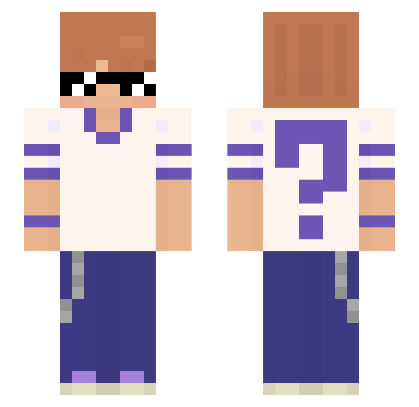 probablyjace Minecraft skin, front and back view