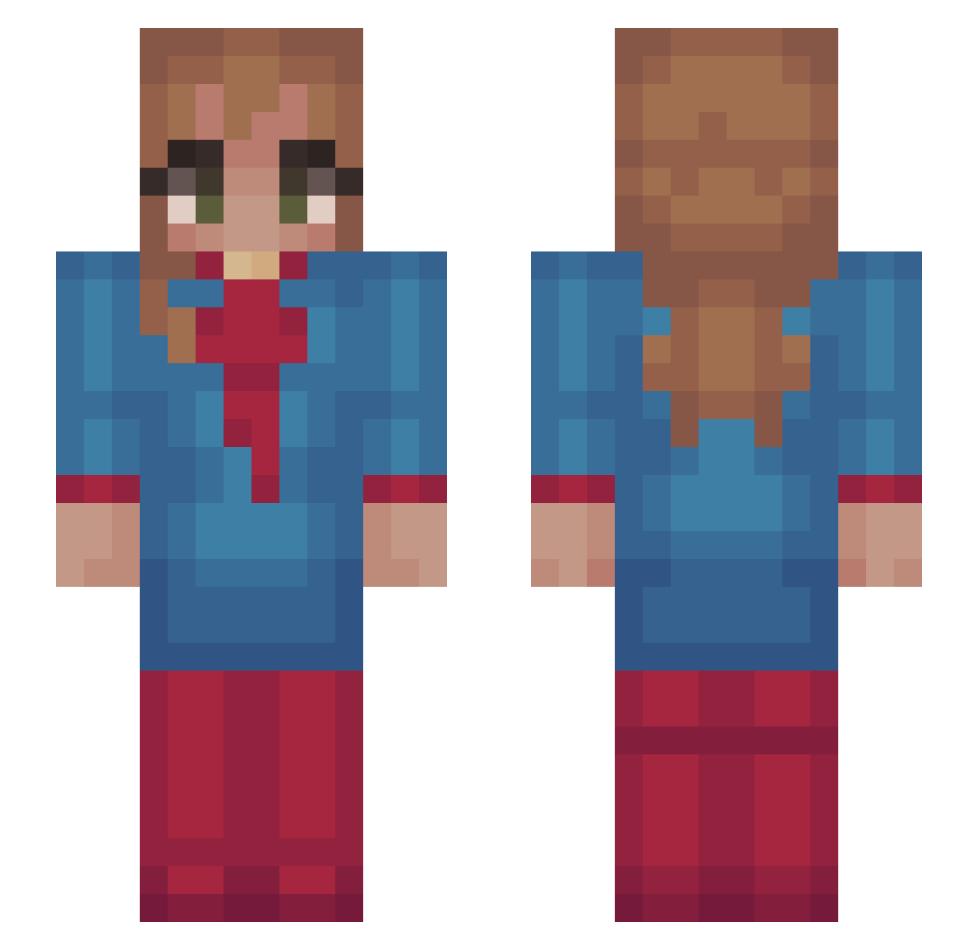 __Fluppi Minecraft skin, front and back view