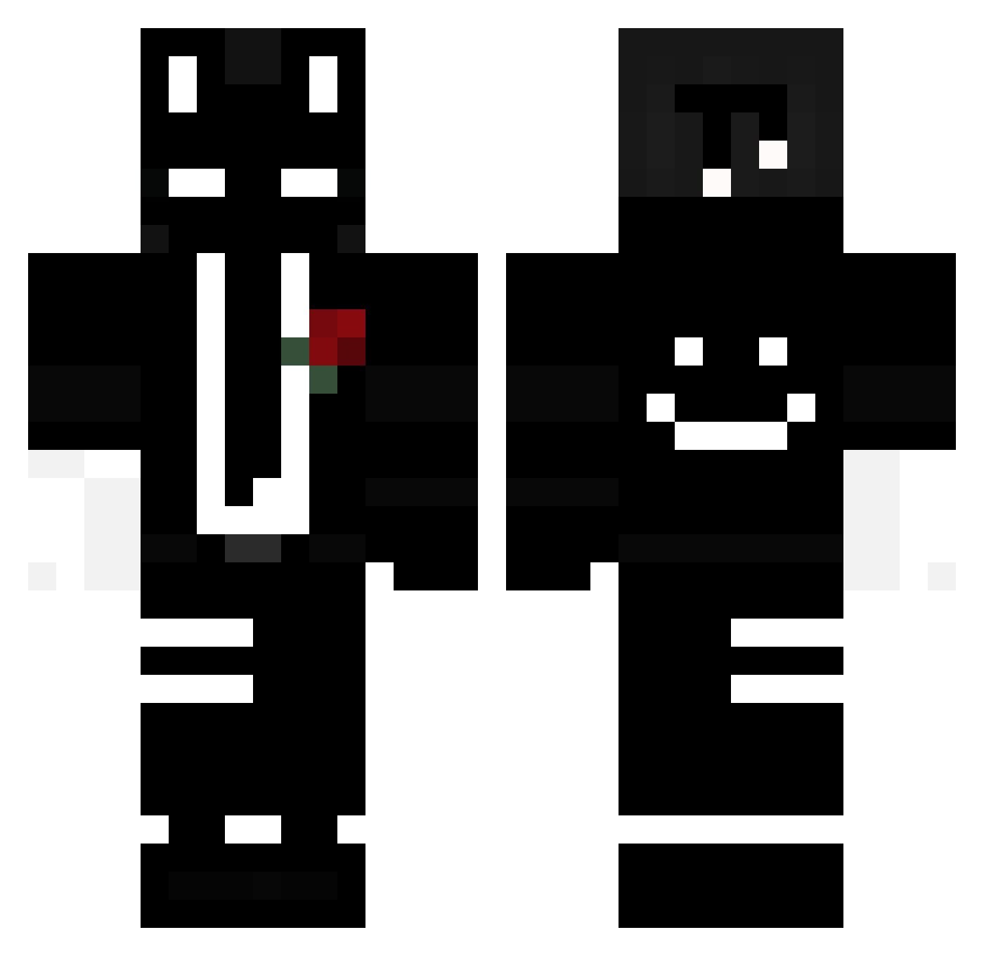 SwaggerTale Minecraft skin, front and back view