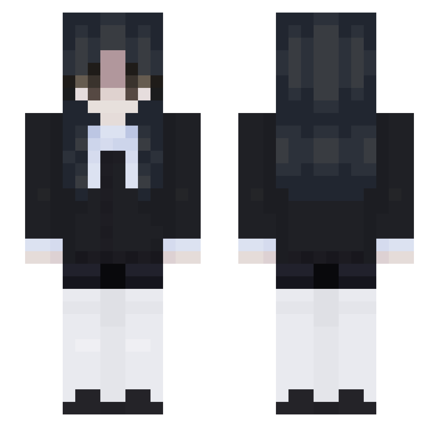 SugarGames Minecraft skin, front and back view