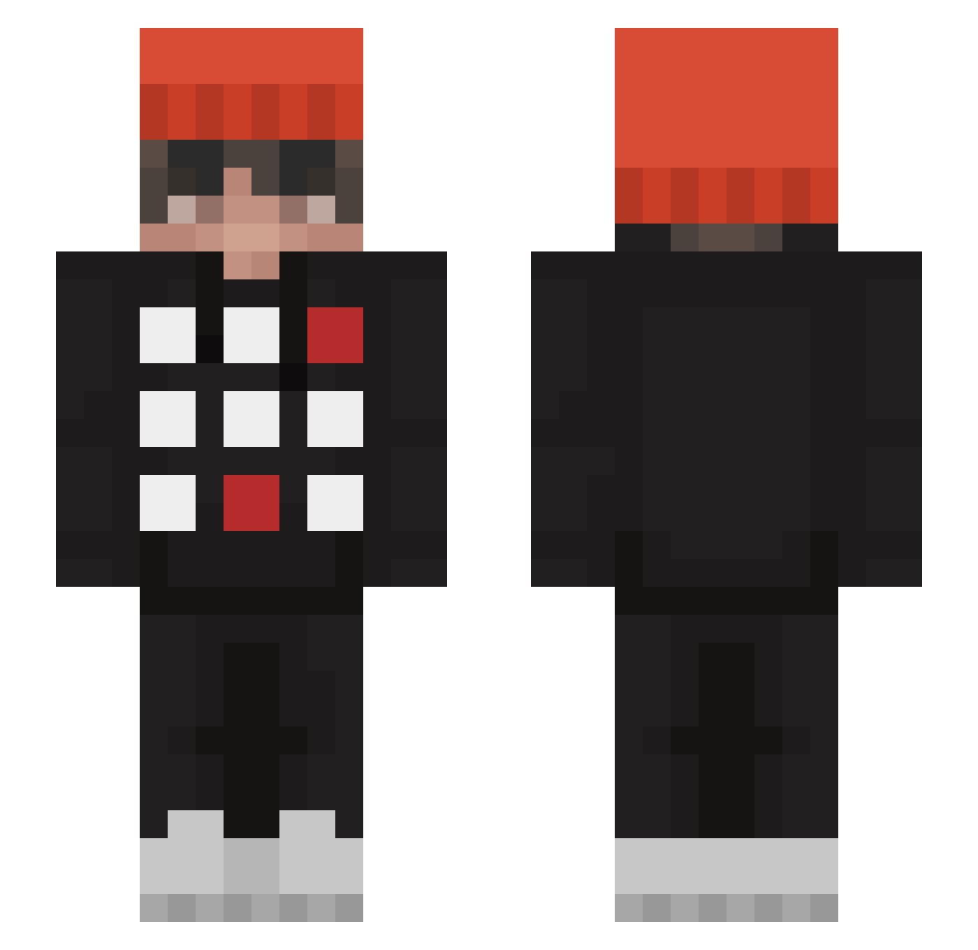 swrw Minecraft skin, front and back view