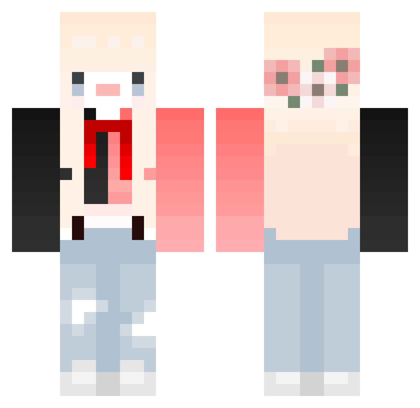 ryo_ma Minecraft skin, front and back view