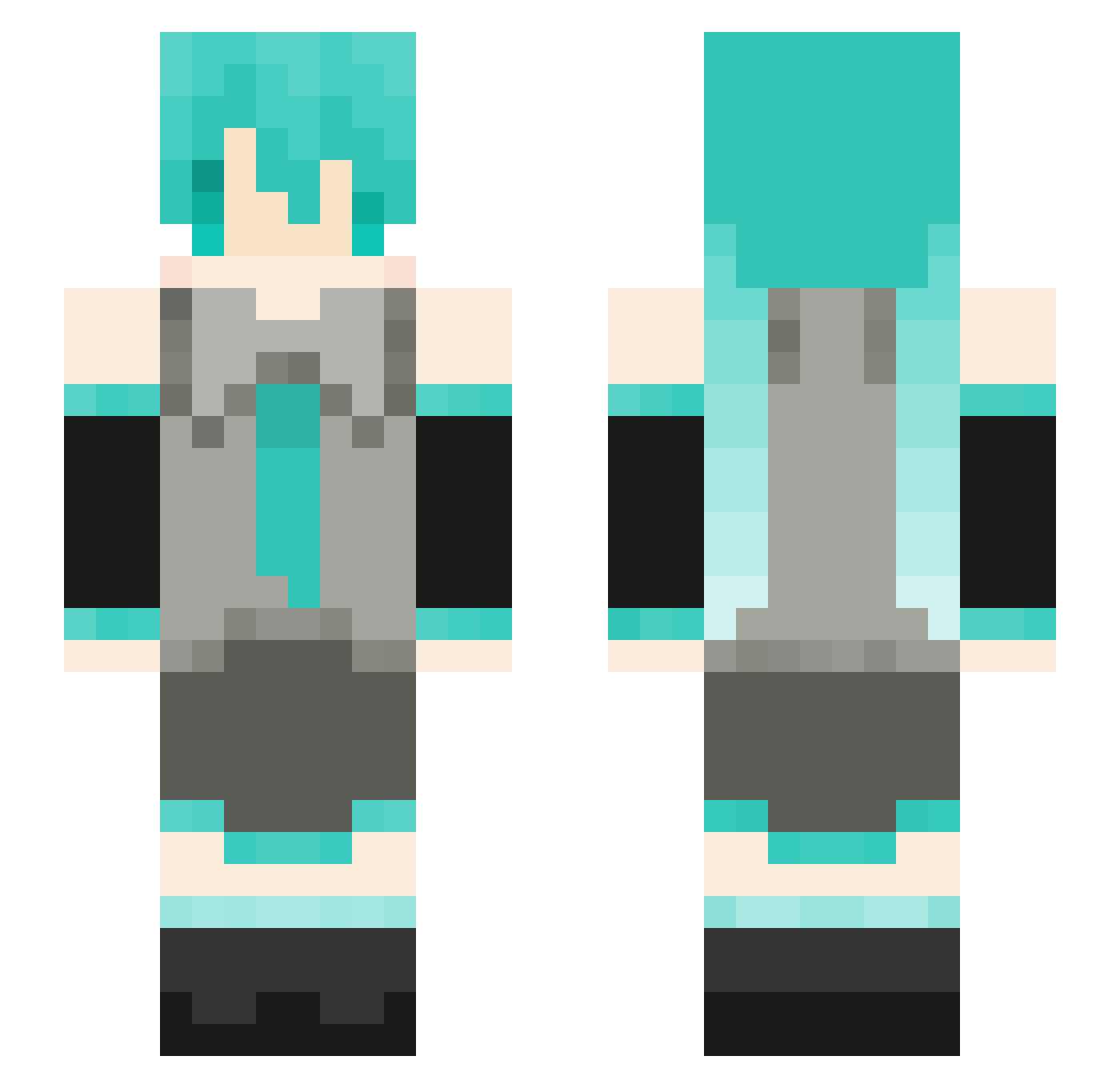 pomerapi Minecraft skin, front and back view