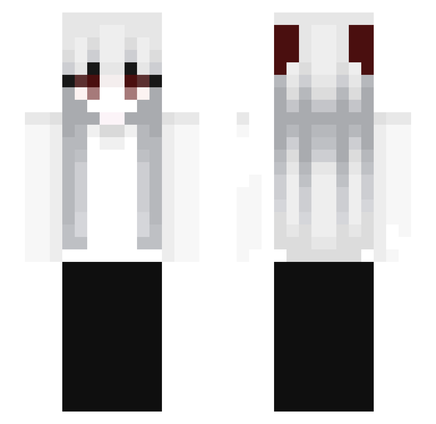 yowaidesu_ Minecraft skin, front and back view