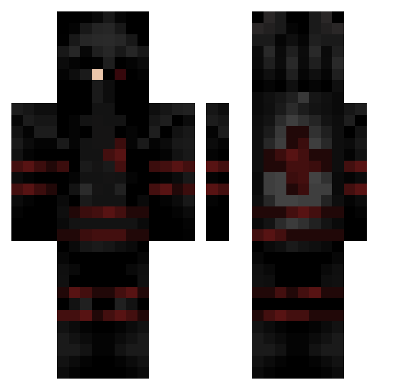 Streich Minecraft skin, front and back view