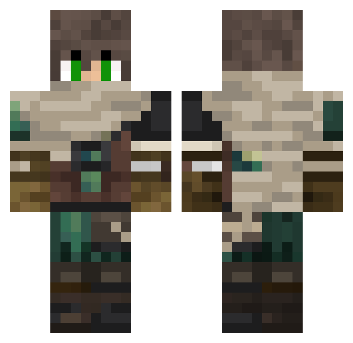 NIGHTRUNNER587 Minecraft skin, front and back view