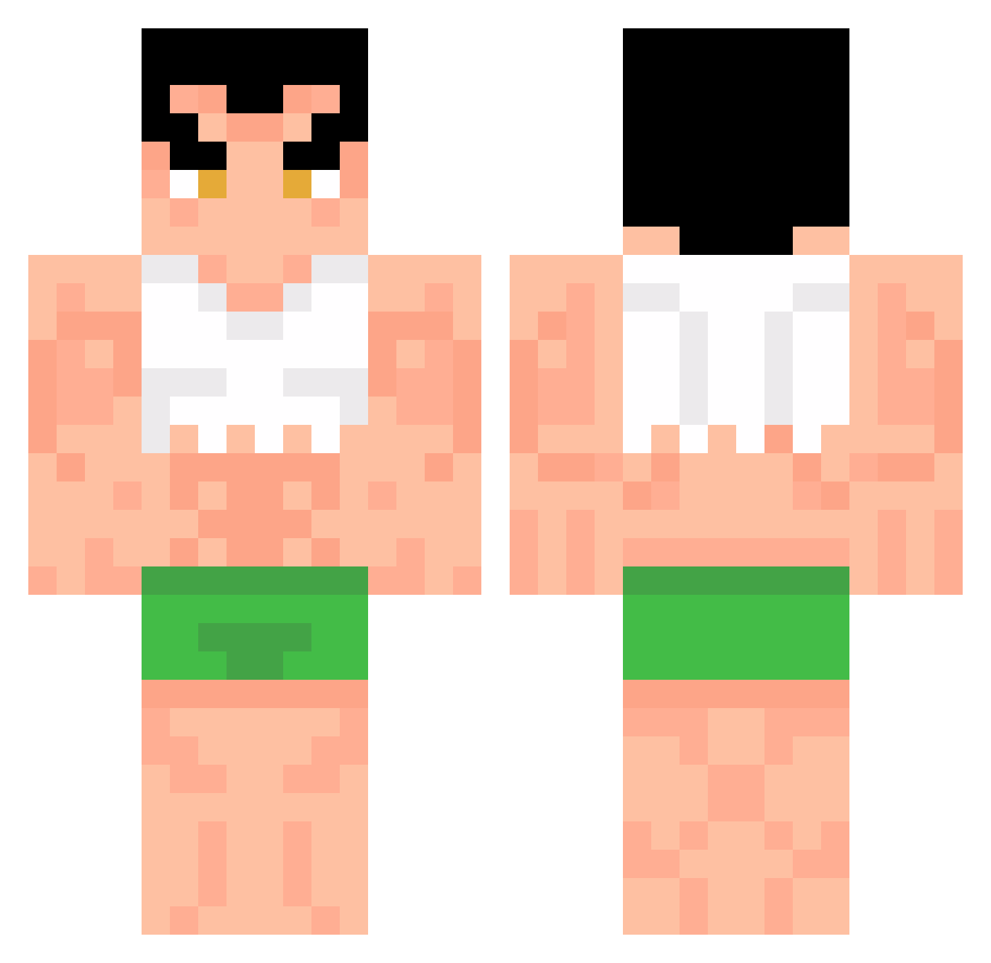 Trunk5s Minecraft skin, front and back view