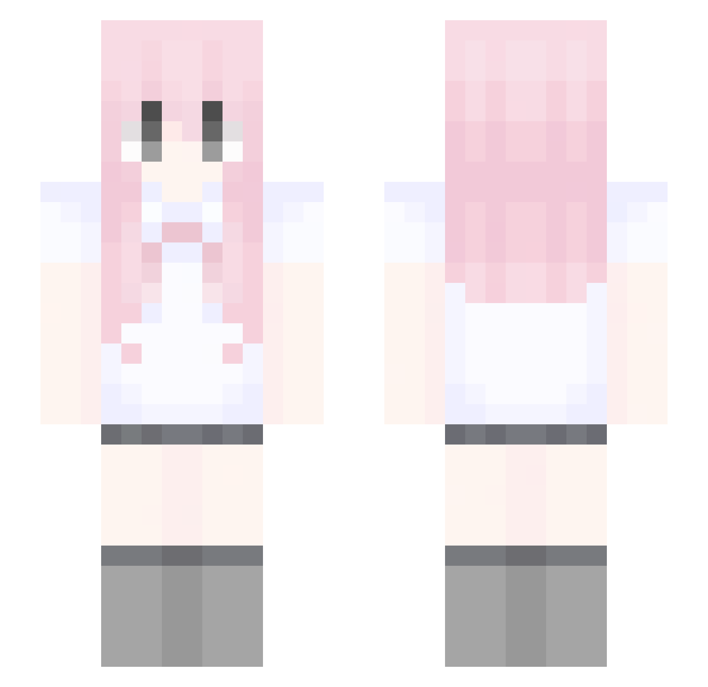 kenchanT_T Minecraft skin, front and back view