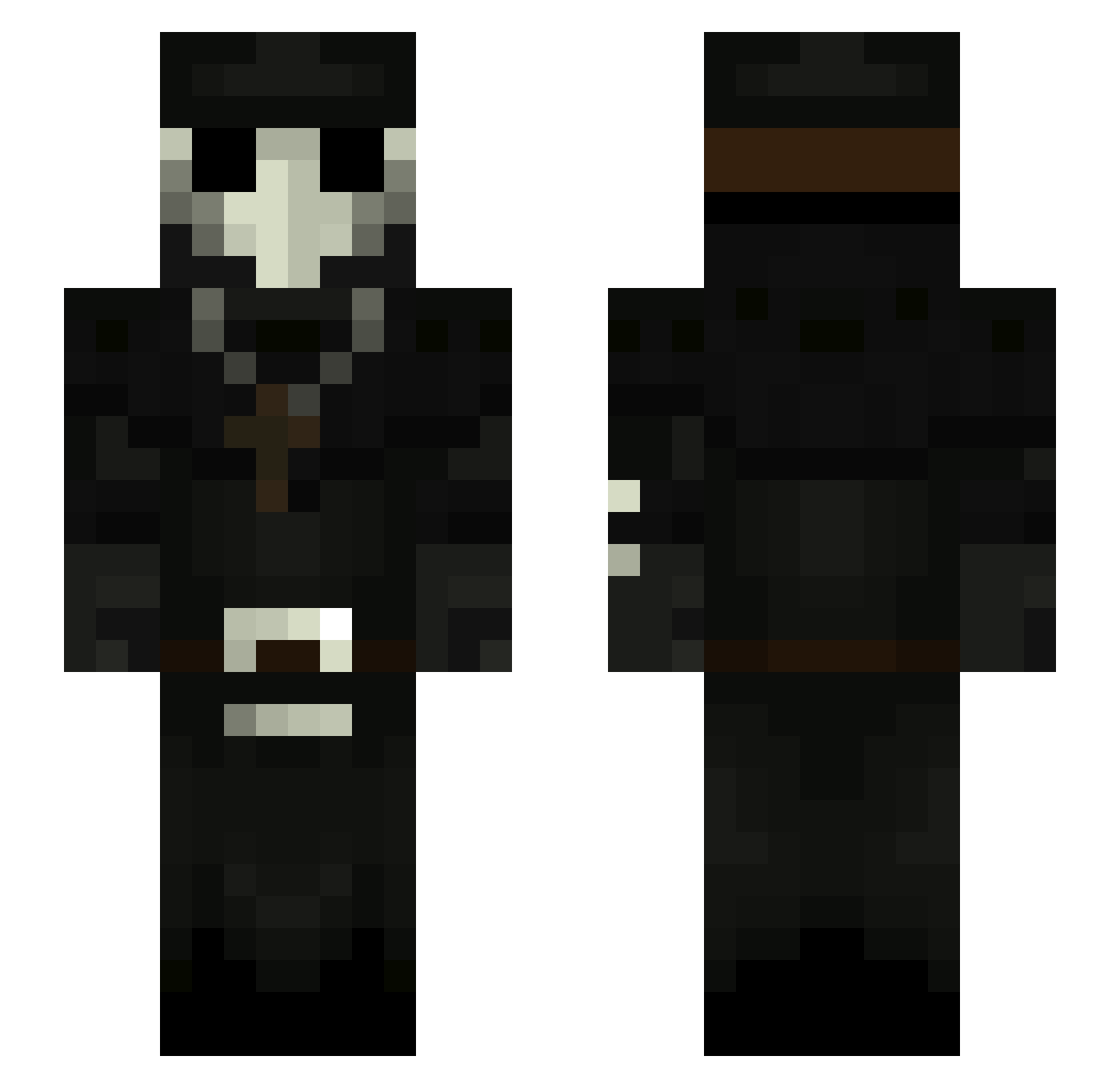 Harvald Minecraft skin, front and back view