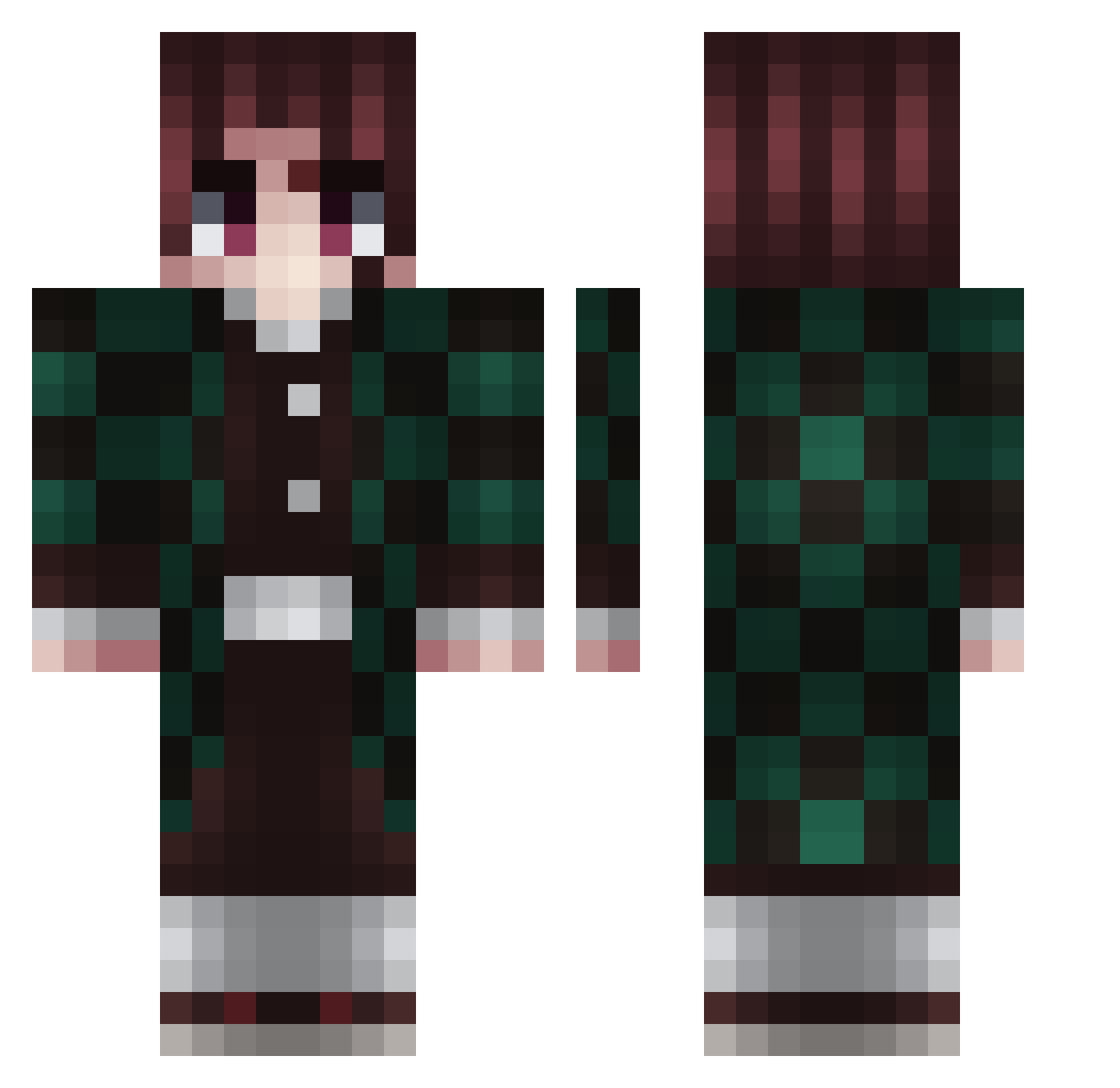 albert9284 Minecraft skin, front and back view