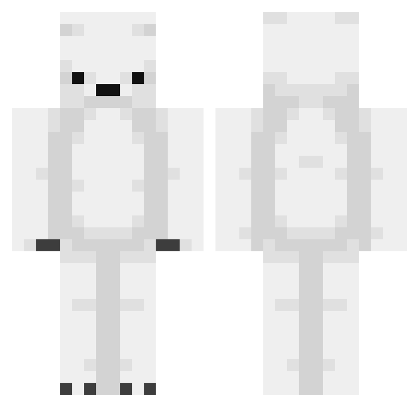 Hartwall Minecraft skin, front and back view