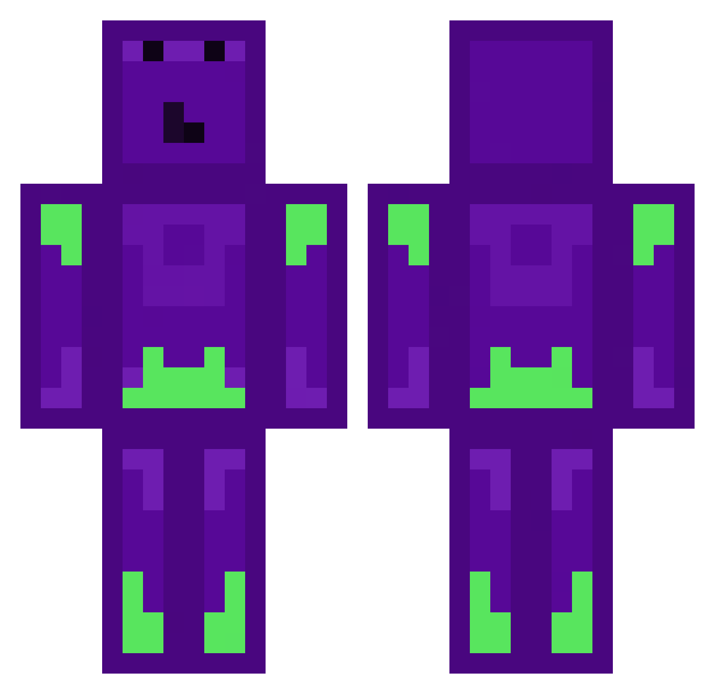 OpBhai_Industry Minecraft skin, front and back view