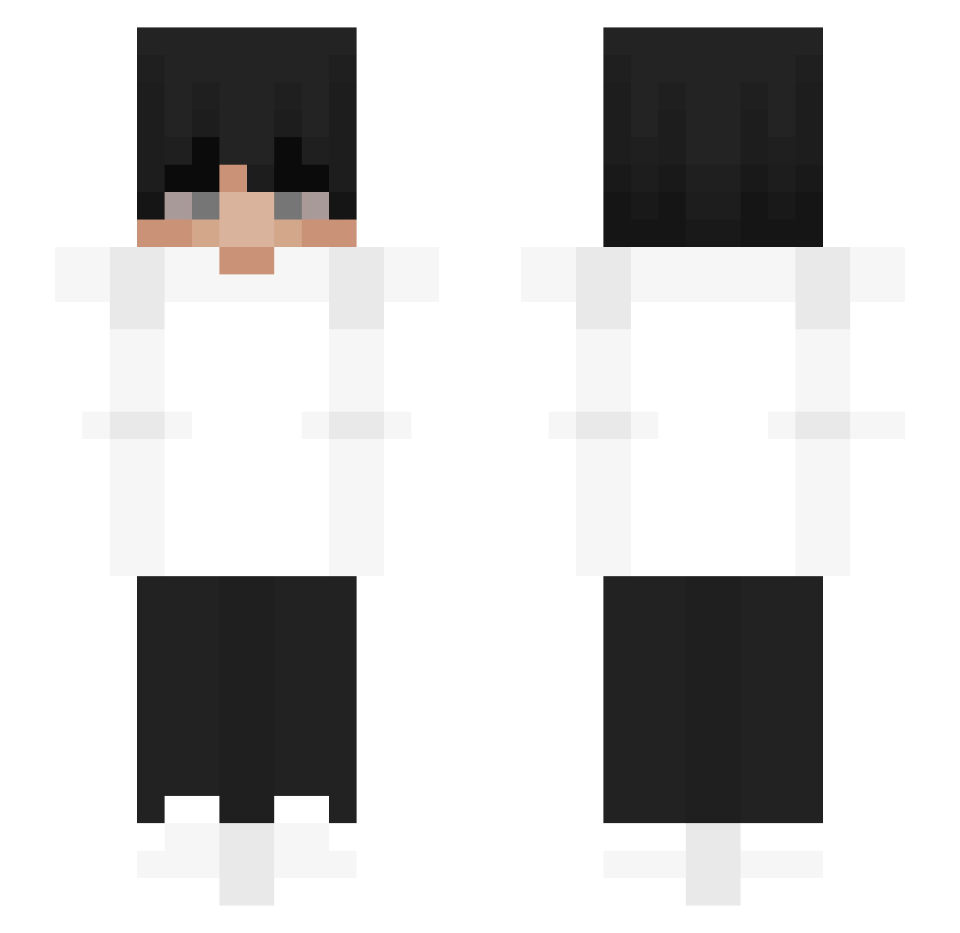 Timeoxk Minecraft skin, front and back view