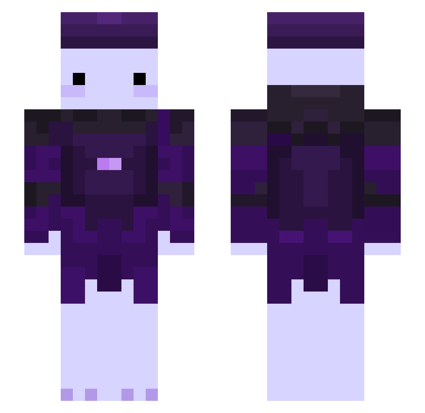 calinou59 Minecraft skin, front and back view